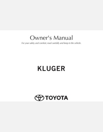 toyota kluger 2022-2023 owners manual